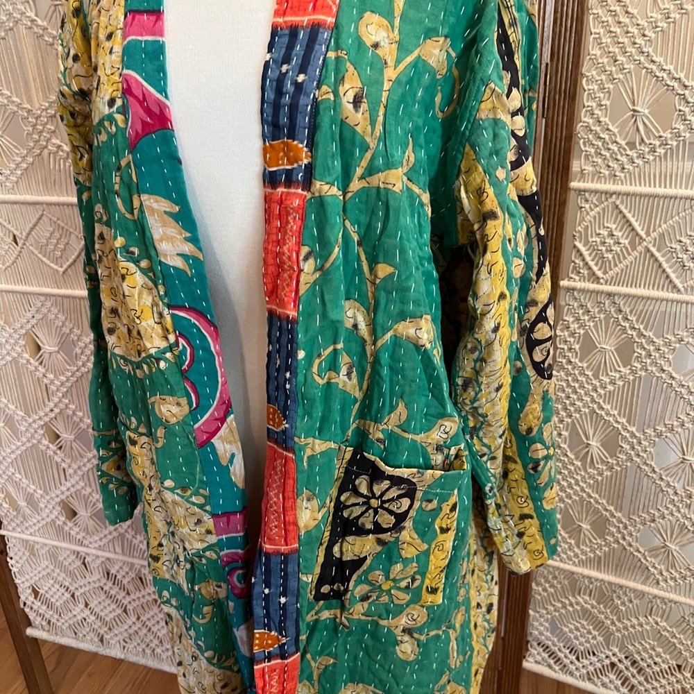 Kantha Reversible Kimono Jacket - Picture 3 of 8